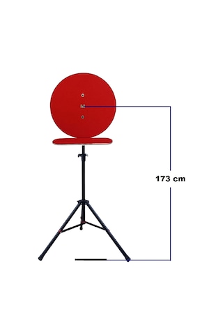 Dartsan TADAR7212K Raf Düzenekli Tripod Ayaklı Dart Arkalık Stand Seti Kırmızı