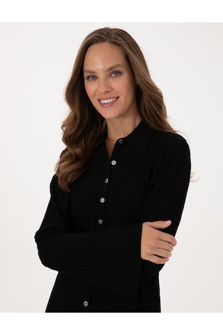 Pierre Cardin Kadın Siyah Hırka Triko 50310998-vr046 Siyah