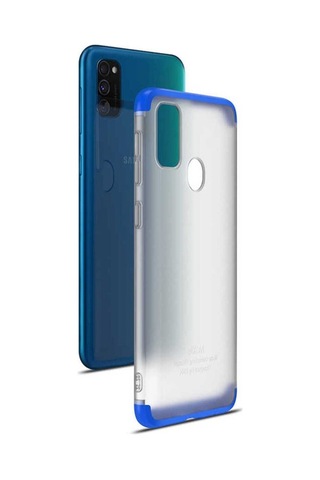 Galaxy M21 Kılıf Zore Nili Kapak Mavi