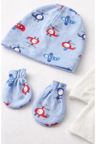 For My Baby 10'lu Bebek Hastane Çıkışı Zıbın Seti Mavi