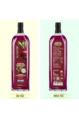 Hanzade Bitkisel Pancar Kvass Kırmızı Pancar Kür 3 x 1 L