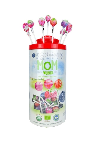 Silindir Organik Lolipop Çilek, Karpuz, Yaban Mersini Ve C Vitamini 200 Adet Diğer