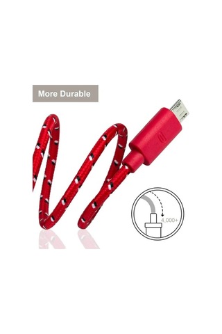 Tongxida 3m/2m/1m Mikro Usb 2.4a Hızlı Şarj & Veri同步 Kablosu - Rose Red - Mobil Cep Telefonu İçin