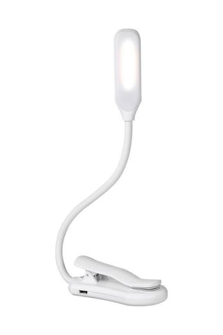 Didadodo Usb Şarjlı 7 Led Kitap Lambası - 3 Parlaklık Ayarı, Göz Koruma Beyaz, 3 Seviyeli Beyaz