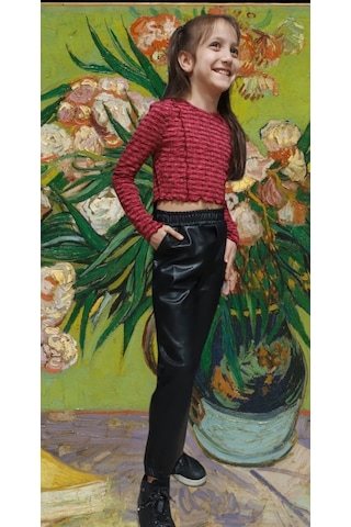 Uzun Kollu Kız Çocuk Crop Model Body 001