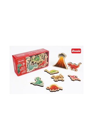 Rossie Mıknatıslı Ahşap Dinozorlar