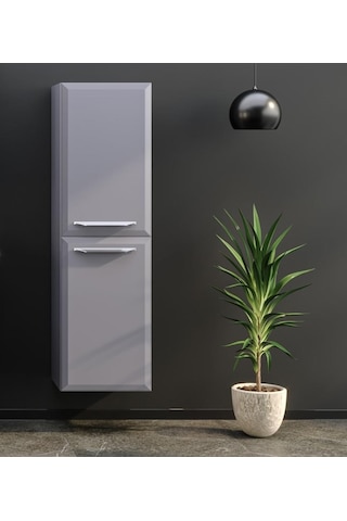 Orka Nuvola 80 Cm Mdf Gri Banyo Dolabı Takımı Ve Boy Dolabı Gri