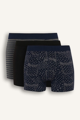Defacto Regular Fit Şal Desenli 3lü Boxer C3883ax25wnbk81 Siyah-bk81