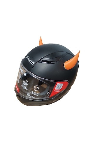 Motospartan Kask Boynuzu Turuncu 7.5cm