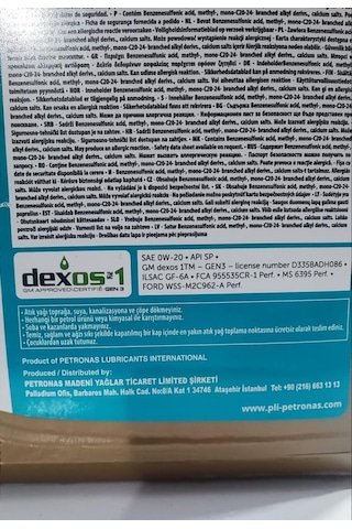 Petronas Syntium 7000 Hybrid 0W-20 Motor Yağı 5 L