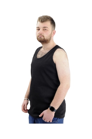 Mode Xl Büyük Beden Erkek Kolsuz Atlet 6341 Antramelanj Antrasit Melanj