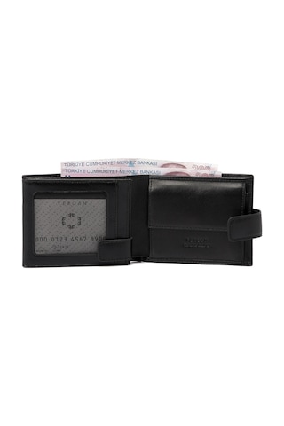 Tergan Siyah Unisex Deri Cüzdanı 01638A97