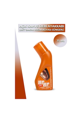 Bağcık + Nuri Leflef Deri Likit Ayakkabı Bakım Boyası Süngerli 75 Ml Set 001