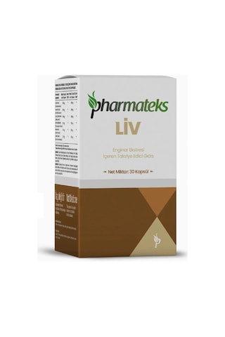 Pharmateks Liv Enginar Ekstresi İçeren Takviye Edici Gıda 30 Kapsül