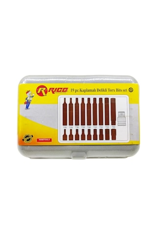 Nalburkent Rico Manyetik Kaplamalı Delikli Torx Bits Set 19 Parça Kk0003