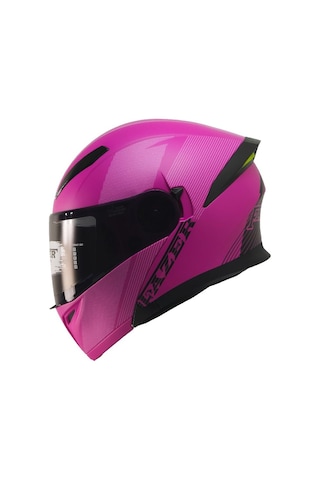 Fazer Mene Açılır Kask Ece 22.06 Sertifika Güneş Vizörü Motor Kaskı Line Women Pembe