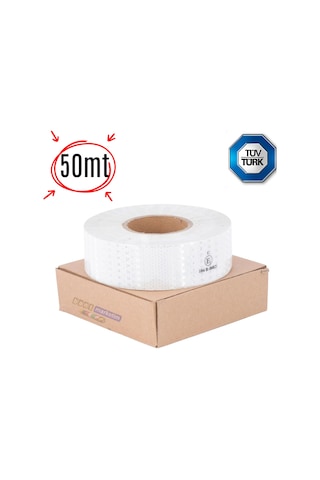Reflektör Reflektif Petekli Şerit Bant 5 Cm X 50 Metre Bey Tdrtr