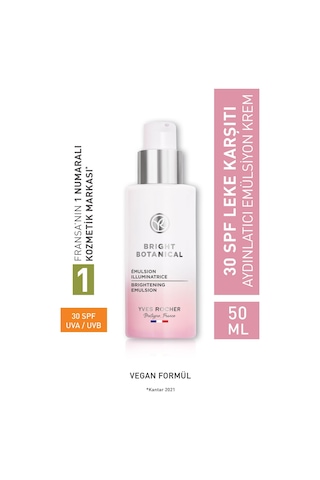Yves Rocher Leke Ve Kırışık Karşıtı Bitkisel Bakım Bright Botanical - E Vitamini - 30 Spf Emülsiyon Krem-50 ML