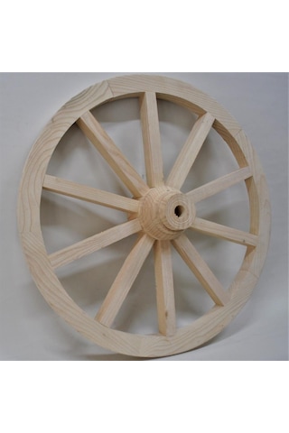 Otantik Ahşap At Arabası Tekeri 70 Cm. Duvar Dekoru Diğer