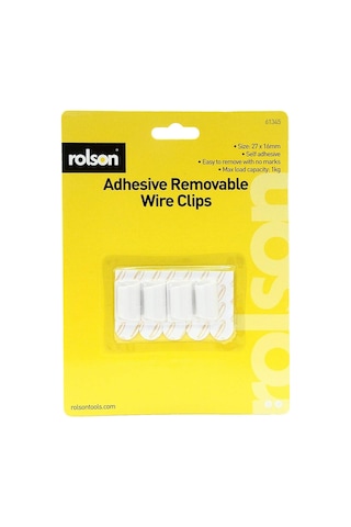 4pc Removable Adhesive Wire Clip 27x16mm Diğer