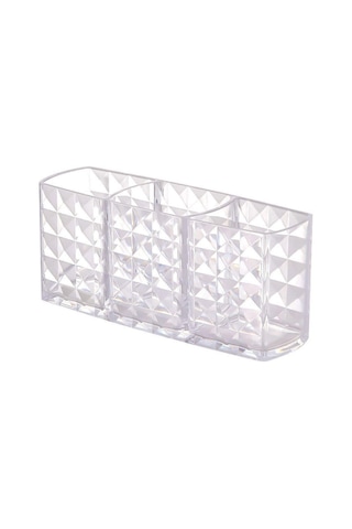 1 Adet Şeffaf Akrilik Makyaj Fırçası Tutucu Masası Kozmetik Düzenleyici Ruj Fırçası Depolama Tutucu Şeffaf