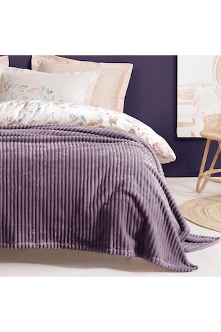 Yataş Bedding Holly Wellsoft Çift Kişilik Battaniye Kül Moru Mor