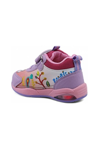 Khayt Zıpzıp Ortopedik Hafif Unisex Işıklı Çocuk Spor Ayakka Lila - Pembe