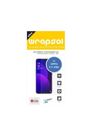 Oppo F11 Pro Ekran Koruyucu Kaplama Darbe Emici Poliüretan Film Amerika Üretimi Senalstore