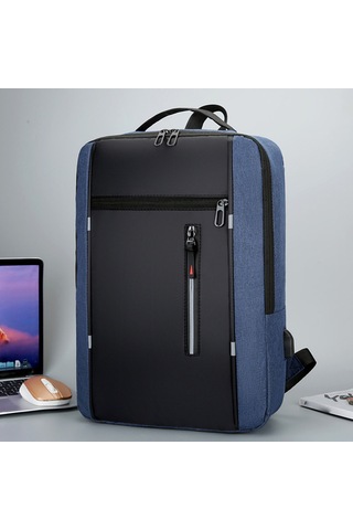 Erkekler Business Travel Dizüstü Backpack Çok Coclet Taşınması Erkek Öğrenci Seyahati İçin Usb Şarj Portu İle Sırt Çantası Üzerinde Taşıma Blue
