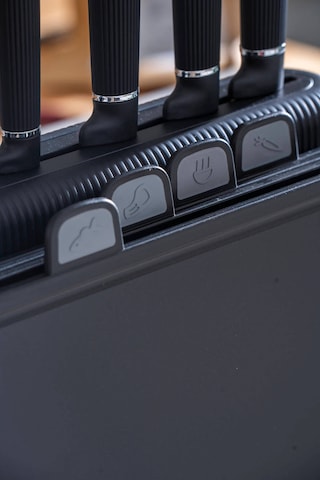 Cooper 10 Parça Standlı Kesme Tahtası Ve Bıçak Seti Siyah