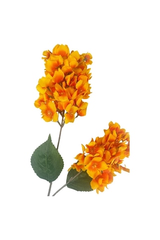 Yapay Çiçek Ortanca 90cm 2toplu Somon Tek Dal Kumaş Çiçek Uzun Dal Somon