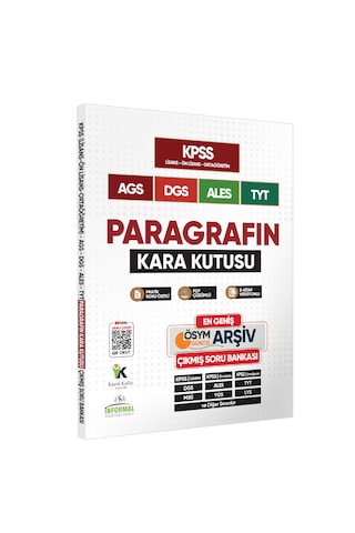 Paragrafın Kara Kutusu Kpss Ags Ales Tyt Çıkmış Soru Bankası En Geniş Kapsamlı/ Konu Özetli/çözümlü