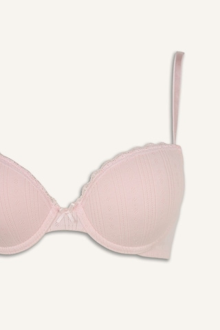 Defacto %100 Pamuk Kaplı Pedsiz Balenli Tişört Bra F6142ax26sppn447 Pembe-pn447