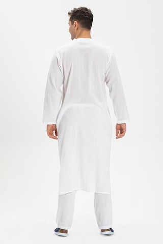 Uzun Kol Şile Bezi Erkek Hac ve Umre Elbisesi Beyaz Byz-beyaz Beyaz