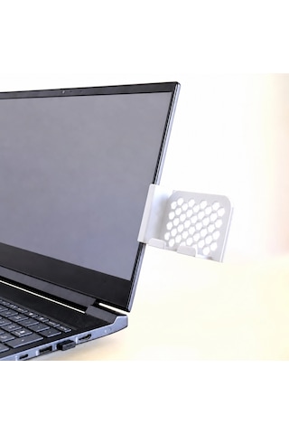 Vaveni 3d Baskı Monitor Telefon Tutucu - Petek Desenli Laptop Kenar Telefon Tutucu-beyaz Arz
