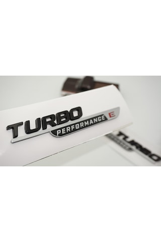 Dk Tuning Turbo E Performance Gri Siyah Çamurluk Yanı Logo Benz İle Uyumlu Bagaj Arma