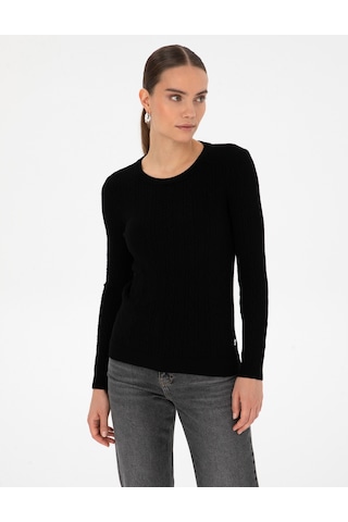 Pierre Cardin Kadın Siyah Kazak /triko 50316334-vr046 Siyah