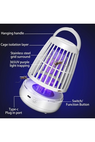 Maoyaya Usb Şarjlı Sessiz Böcek Sinek Tuzağı