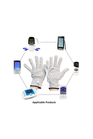 Tongxida Bej Renk Akupunktur Terapi Makinesi Masaj Eldiveni Etkili Cihazı Bej