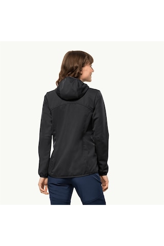 Jack Wolfskin Windhain Hoody Kadın Sweatshirt Siyah