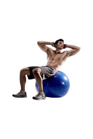 Pilates Topu Gri- Pompa Hediyeli 65 Cm