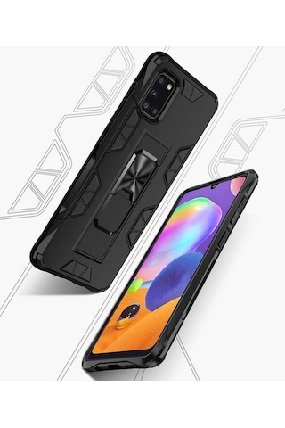 Samsung Uyumlu Galaxy A31 Kılıf Zore Volve Kapak-Kırmızı