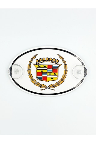 Etiketçilere Özel Oval Cadillac Cam Süsü Pleksi Vantuzlu Arma (552067785)