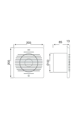 Horoz Banyo ve Tuvalet Aspiratörü 15Cm 150'Lük