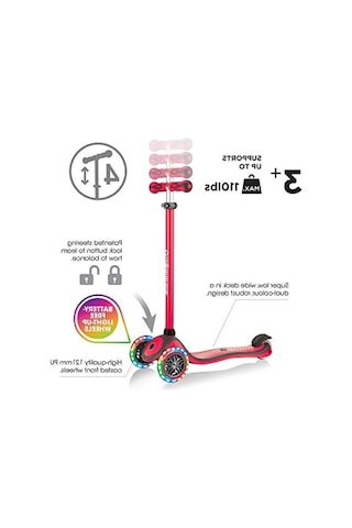 Işıklı Scooter - Ayarlanabilir T-bar Ve Eğlenceli Renk Açık Füme - Füme - Kahverengi