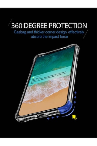 Xiaomi Mi Note 10 Pro Uyumlu Darbeye Dayanıklı Köşe Korumalı Kılıf Anti Şok Şeffaf Kapak Antı026 Şeffaf