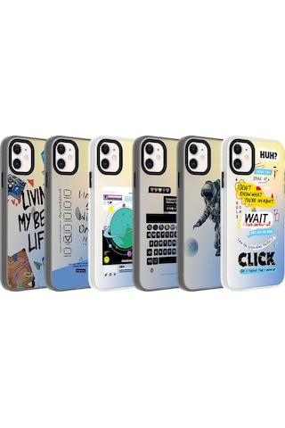 Apple Uyumlu iPhone 12 Kılıf Desenli Zore Dragon Sert Kapak Gezegen