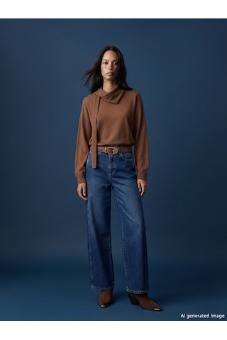 Lcw Studıo İndigo Baggy Fit Kadın Jean Pantolon