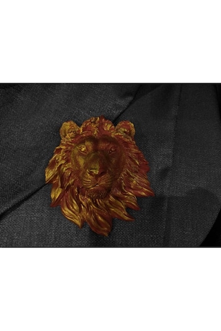 El Yapımı Aslan Başı Duvar Süsleri .