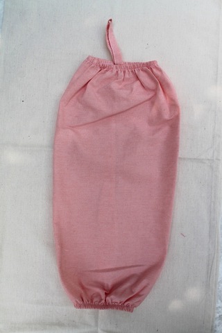 Emtory Home Pembe Çift Lastikli Keten Poşetlik Mutfak Düzenleyici